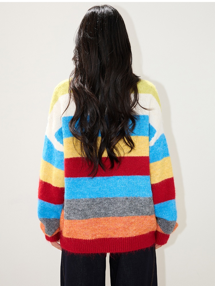 Colors lazy sweater autumn and winter loose tops for women
