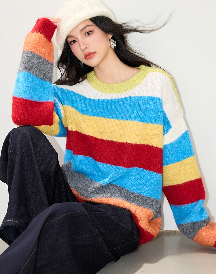 Colors lazy sweater autumn and winter loose tops for women
