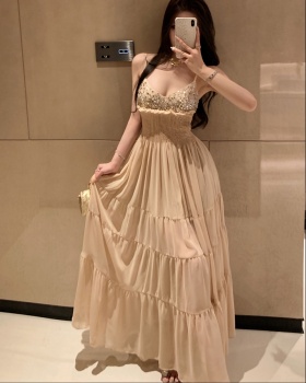 Diamond rhinestone long dress temperament dress