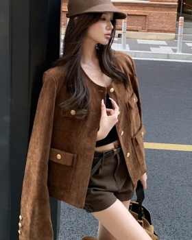 Slim plus cotton all-match coat for women
