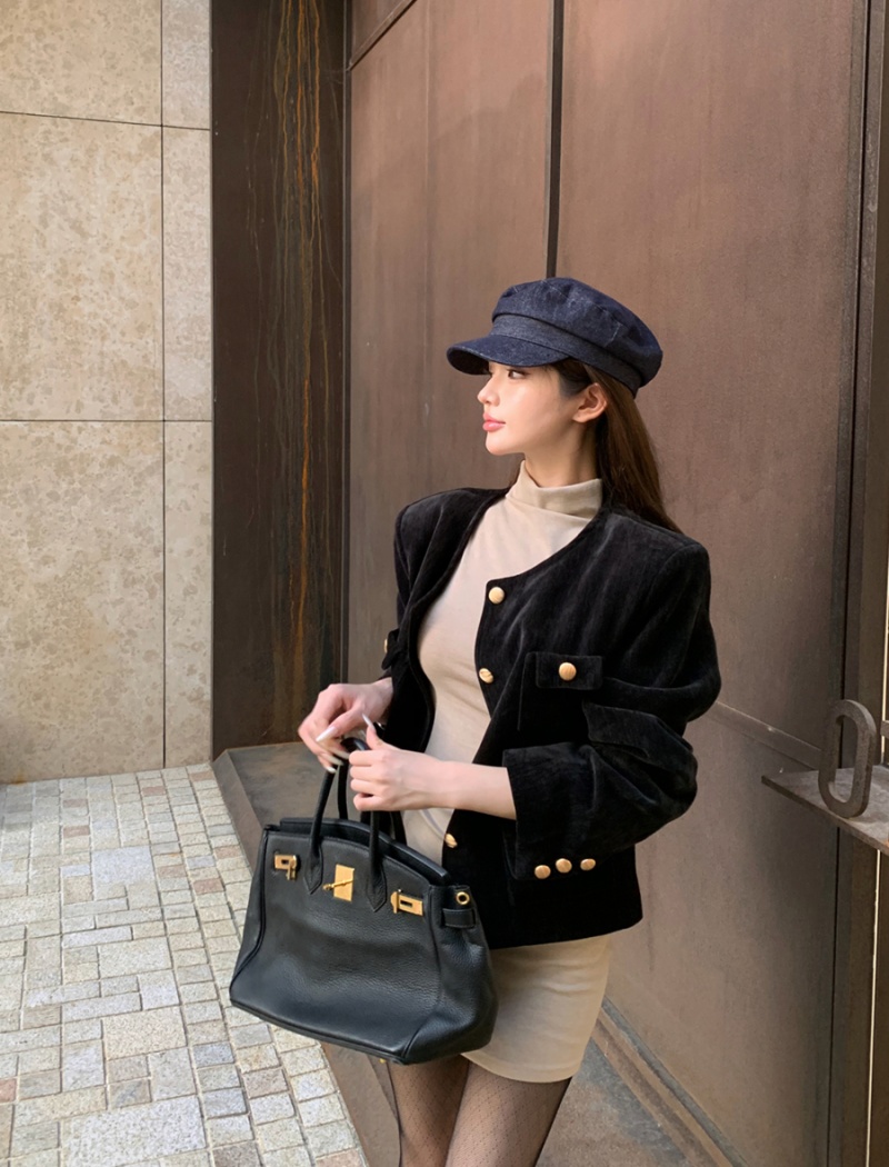 Slim plus cotton all-match coat for women