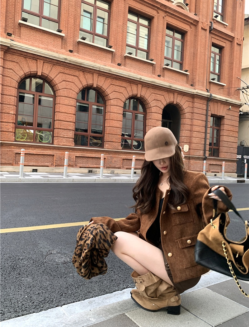 Slim plus cotton all-match coat for women