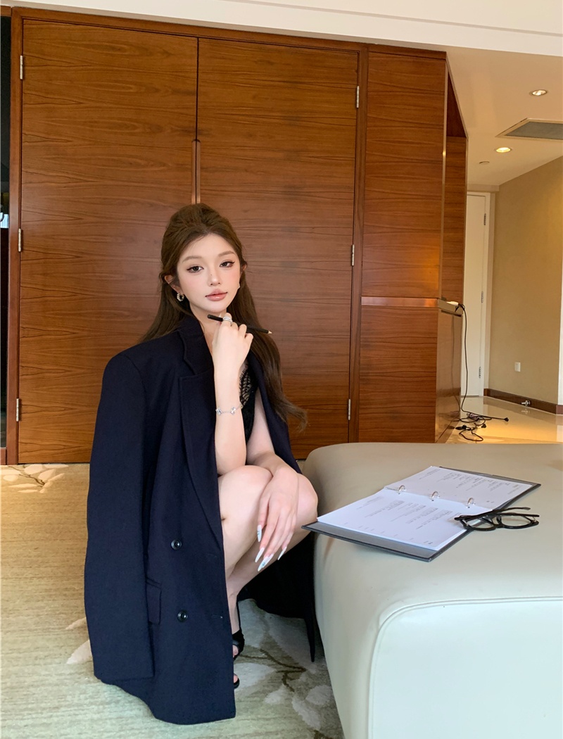 Retro fashion business suit handsome coat