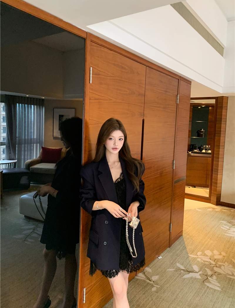 Retro fashion business suit handsome coat