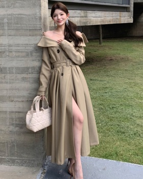 Double-breasted temperament dress slim coat for women