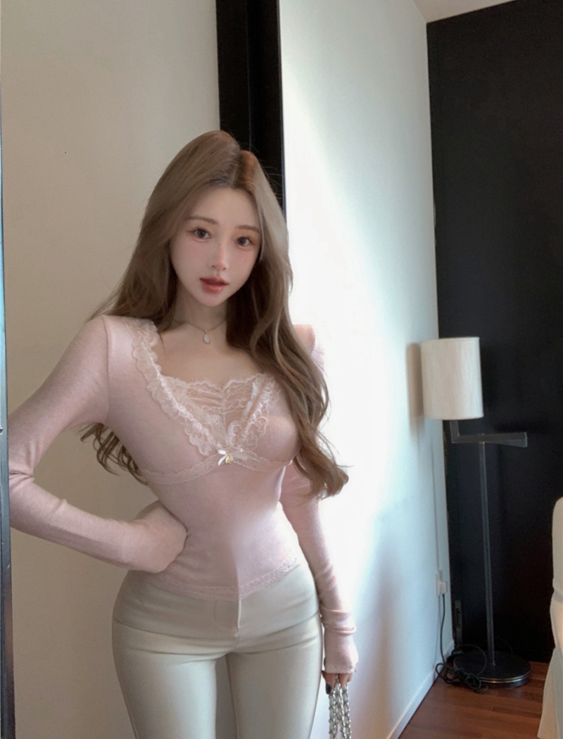 Slim splice T-shirt enticement sexy tops