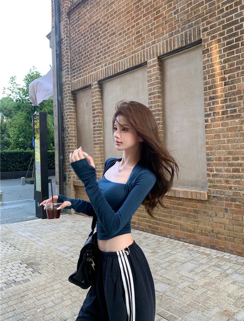 Autumn chouzhe T-shirt slim sexy tops for women