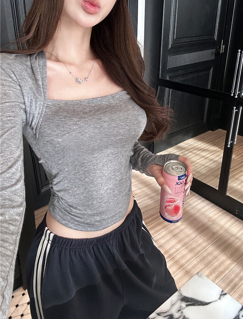 Autumn chouzhe T-shirt slim sexy tops for women