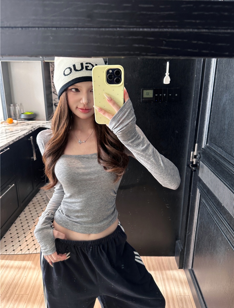 Autumn chouzhe T-shirt slim sexy tops for women