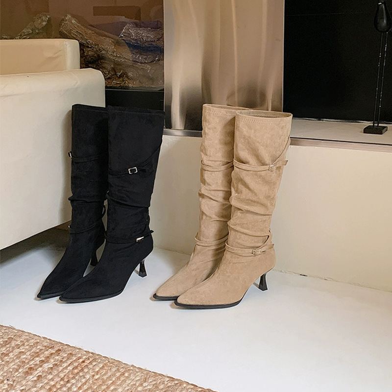 British style slim thigh boots autumn stilettos for women