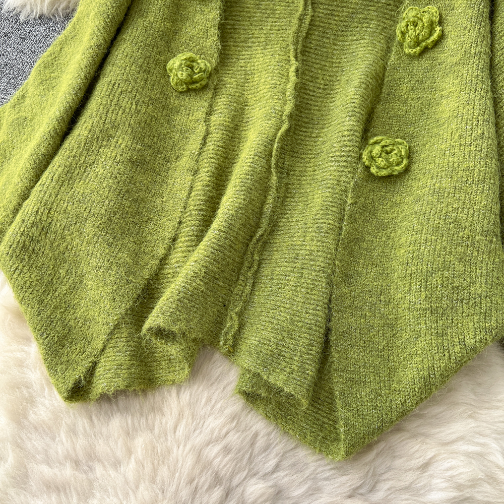 Autumn and winter cardigan dress 2pcs set for women