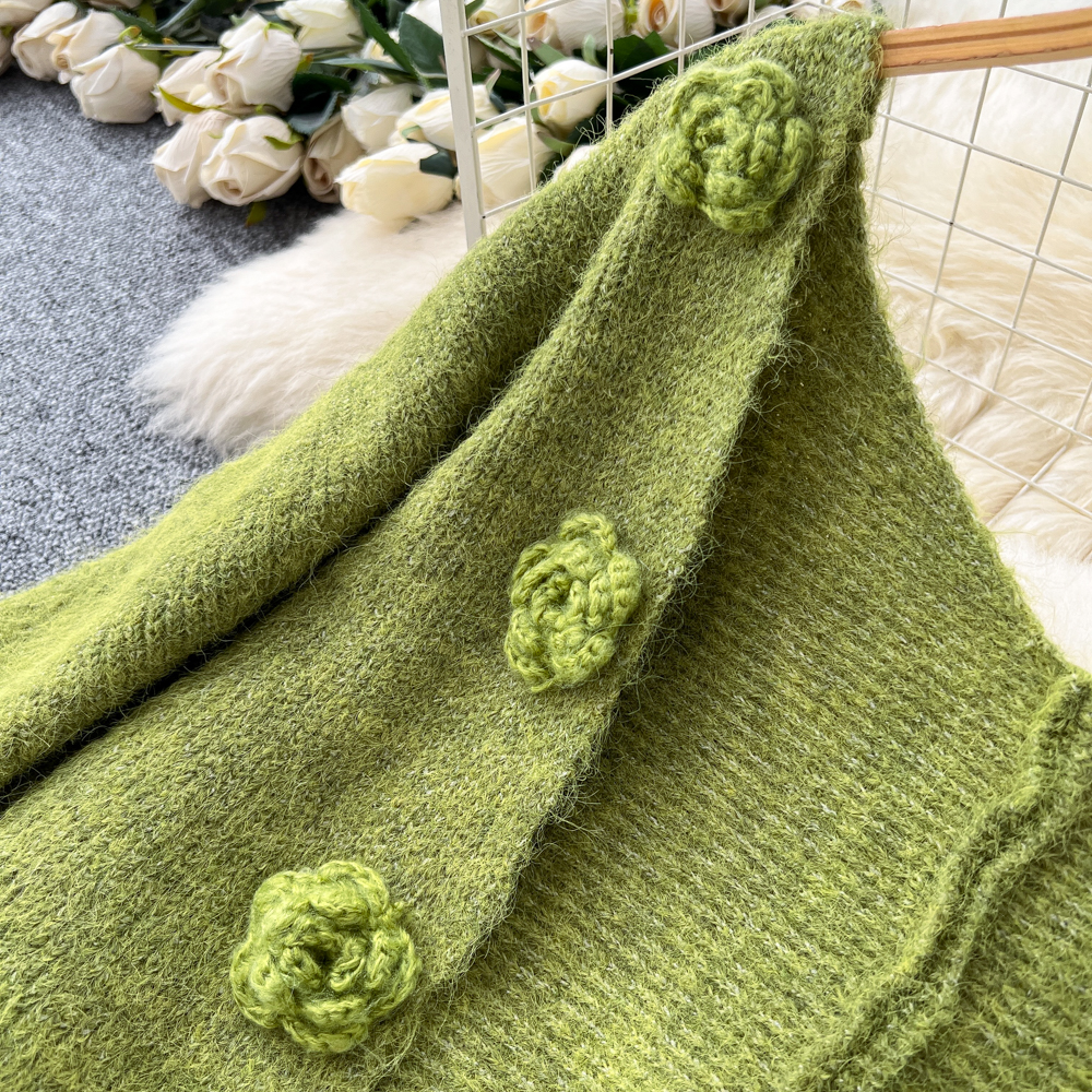 Autumn and winter cardigan dress 2pcs set for women