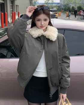 Loose elmo coat Korean style cotton coat for women