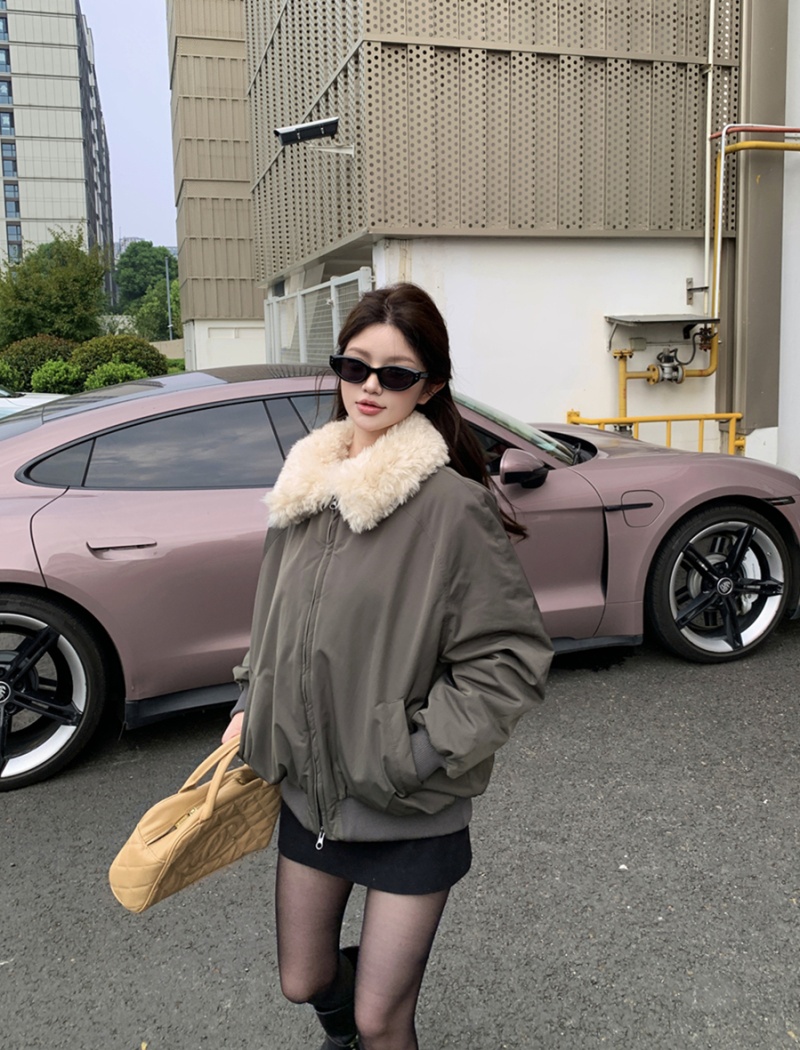 Loose elmo coat Korean style cotton coat for women