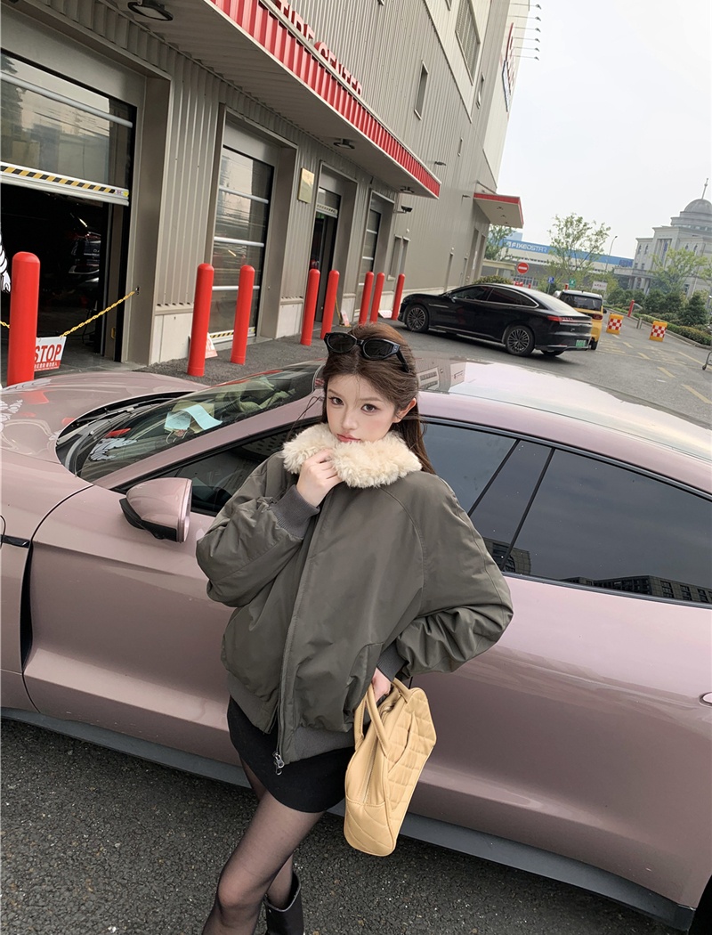 Loose elmo coat Korean style cotton coat for women