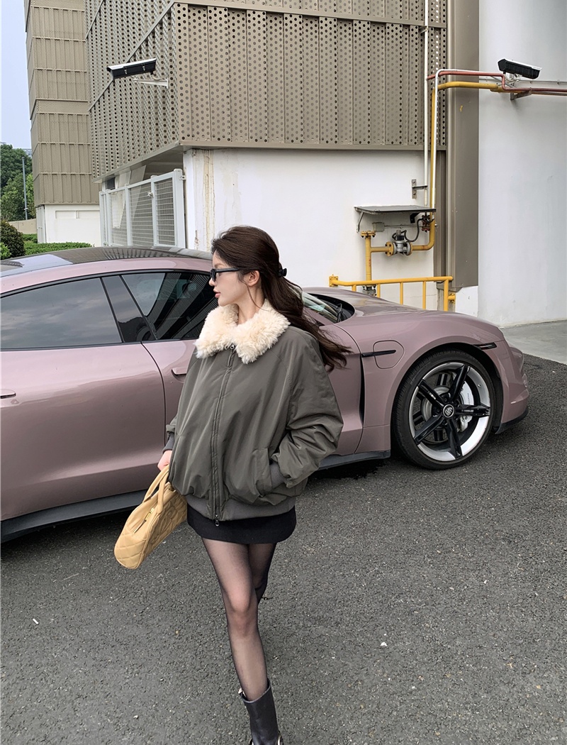 Loose elmo coat Korean style cotton coat for women