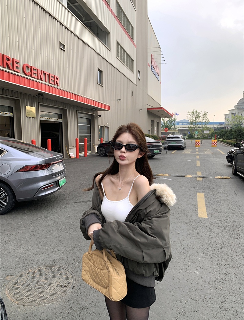 Loose elmo coat Korean style cotton coat for women