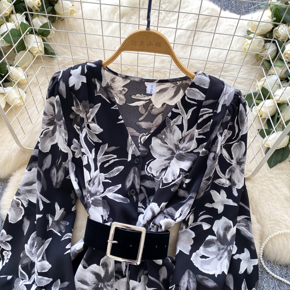 Bandage unique tops niche printing shirt for women