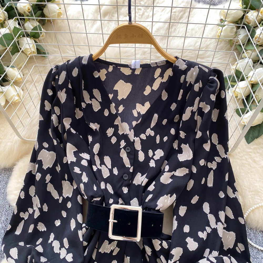 Bandage unique tops niche printing shirt for women