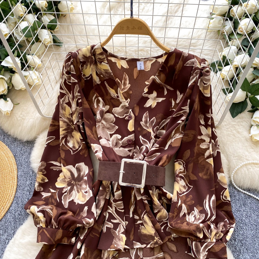 Bandage unique tops niche printing shirt for women