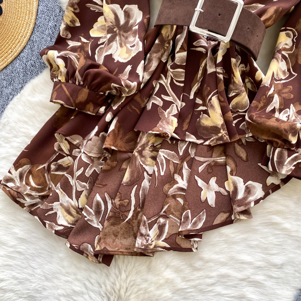 Bandage unique tops niche printing shirt for women