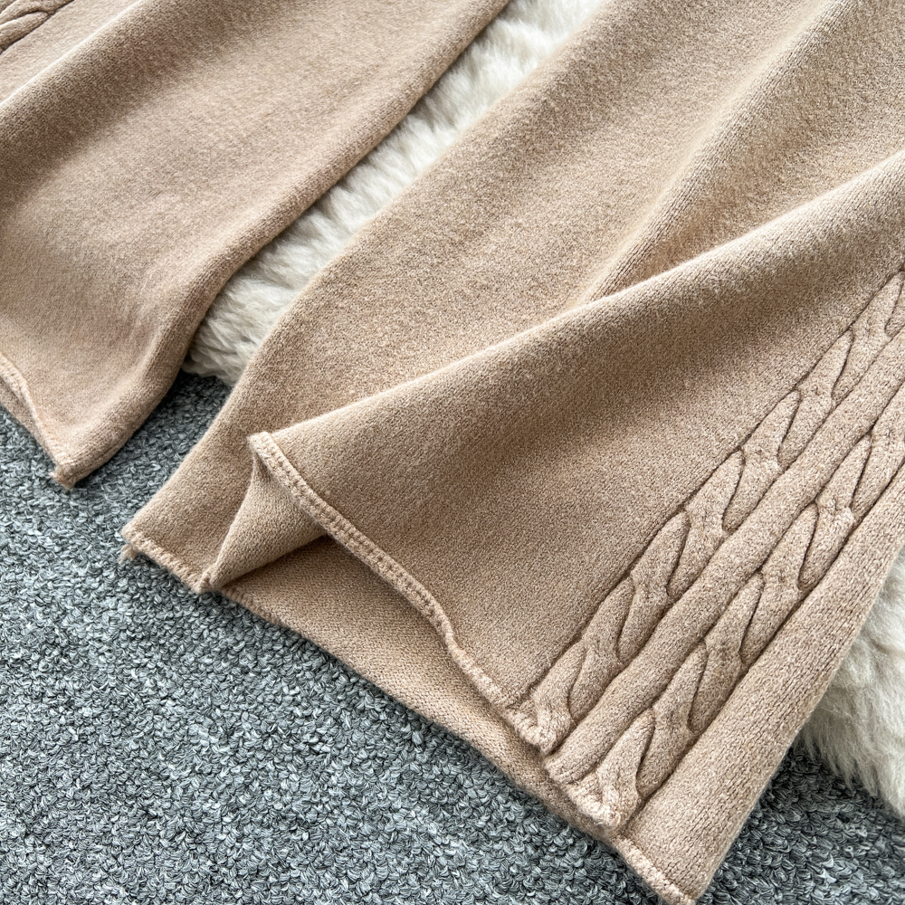 Slim elastic waist sweater elasticity casual pants