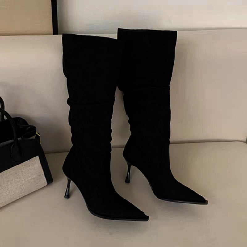 High-heeled thigh boots long tube boots for women