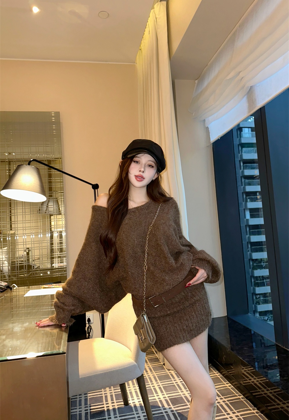Temperament sexy slim dress spicegirl autumn and winter sweater