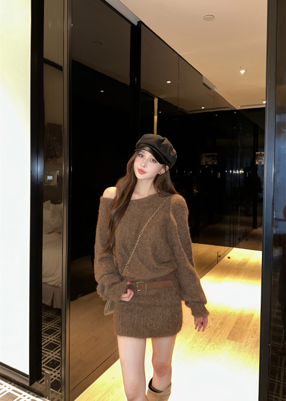 Temperament sexy slim dress spicegirl autumn and winter sweater