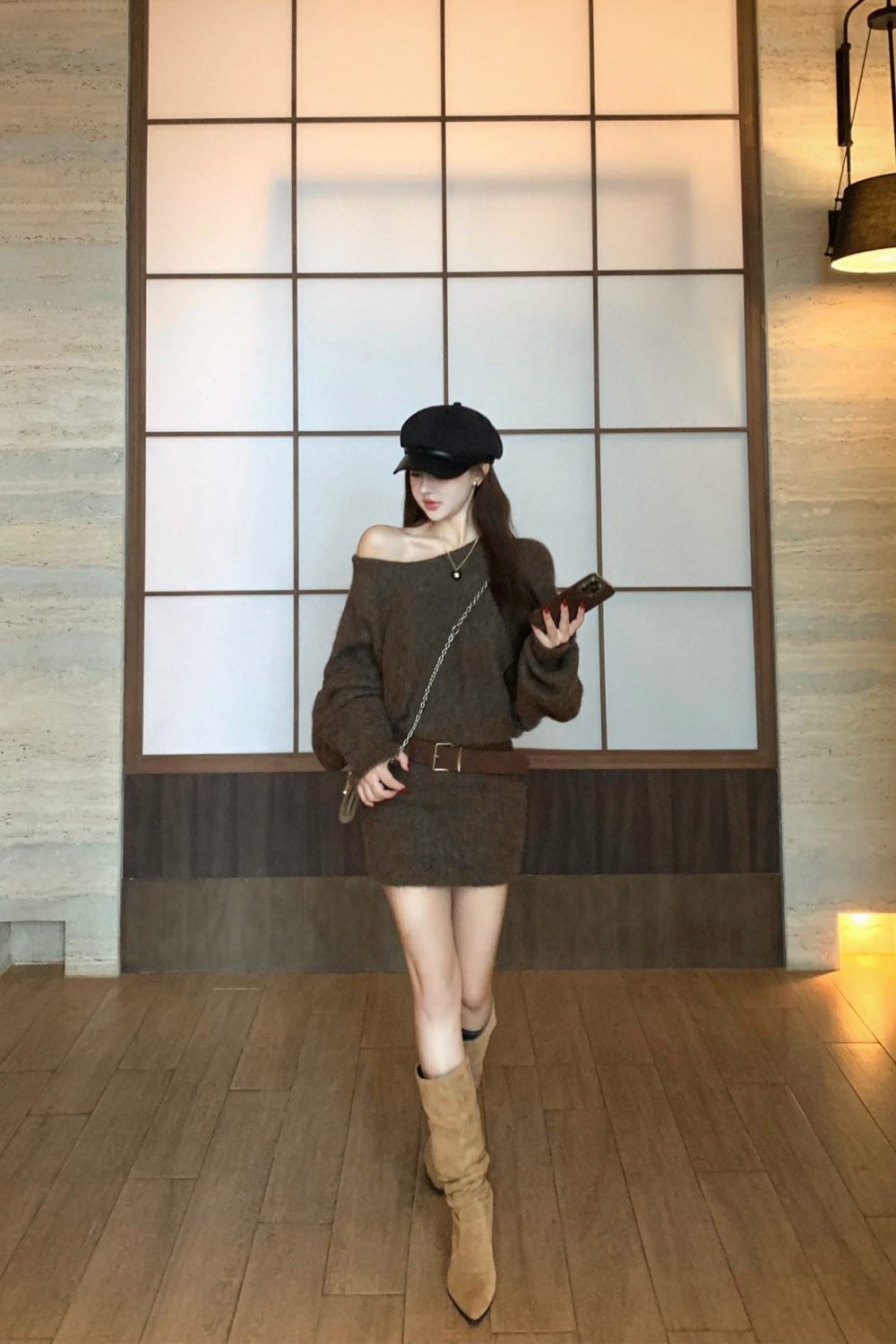 Temperament sexy slim dress spicegirl autumn and winter sweater