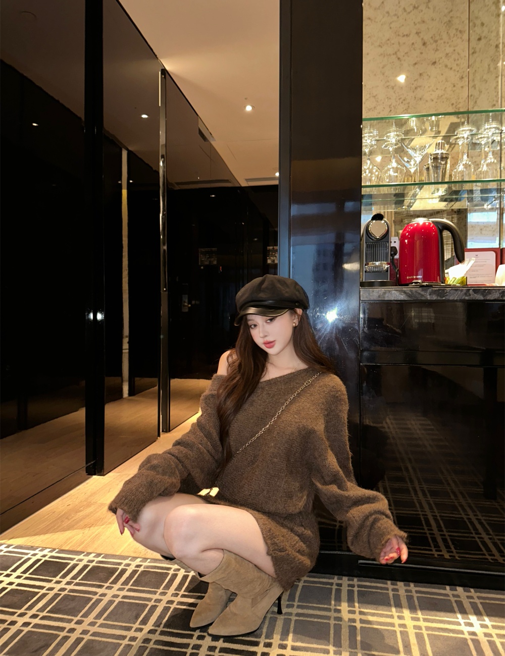 Temperament sexy slim dress spicegirl autumn and winter sweater
