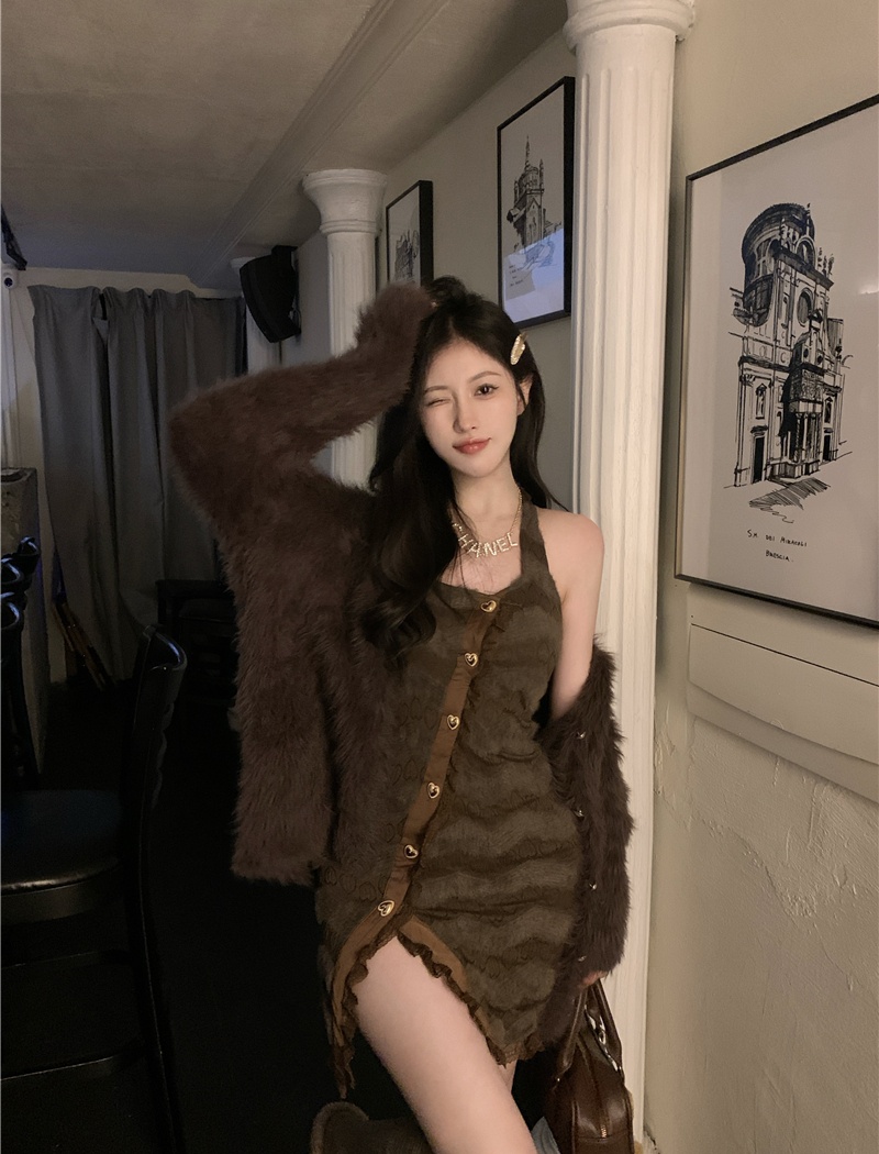 Spicegirl T-back coat 2pcs set for women