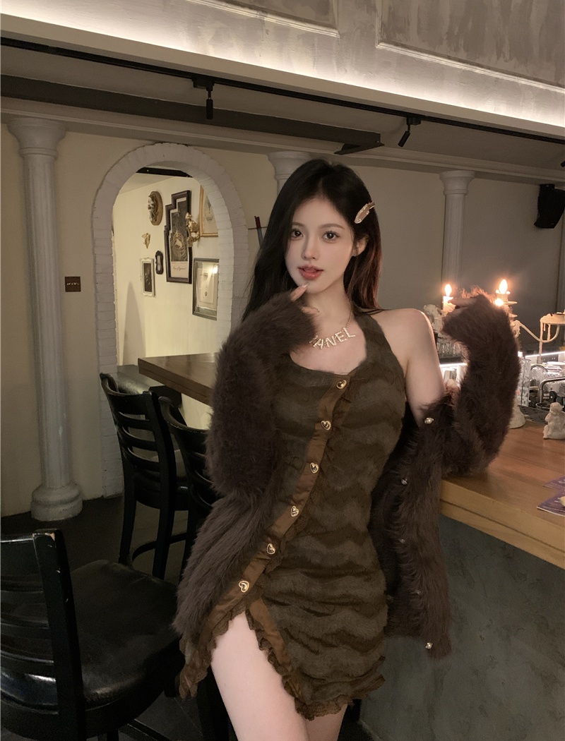 Spicegirl T-back coat 2pcs set for women