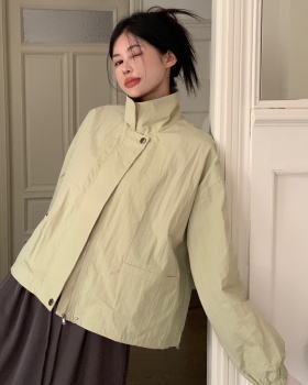 Long sleeve drawstring tops autumn and winter coat for women