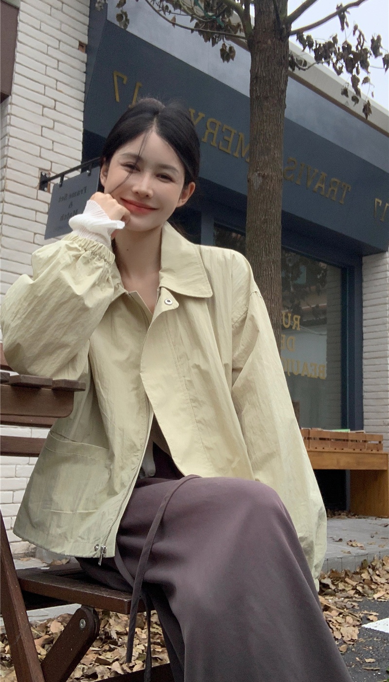 Long sleeve drawstring tops autumn and winter coat for women