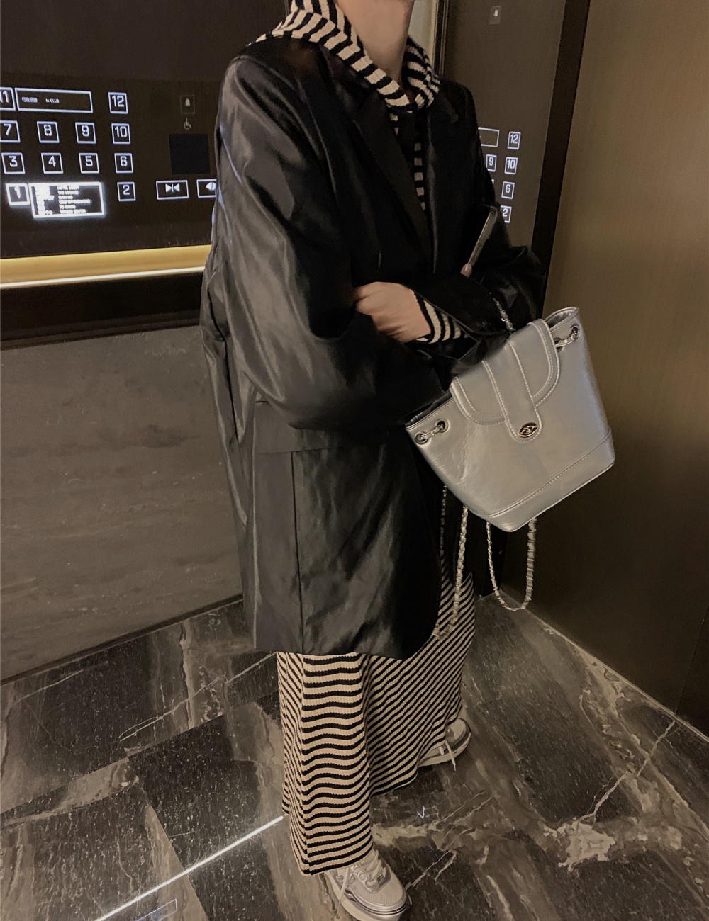 Autumn and winter loose business suit retro coat