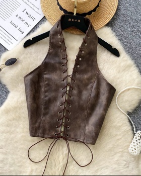Autumn and winter spicegirl tops halter vest for women