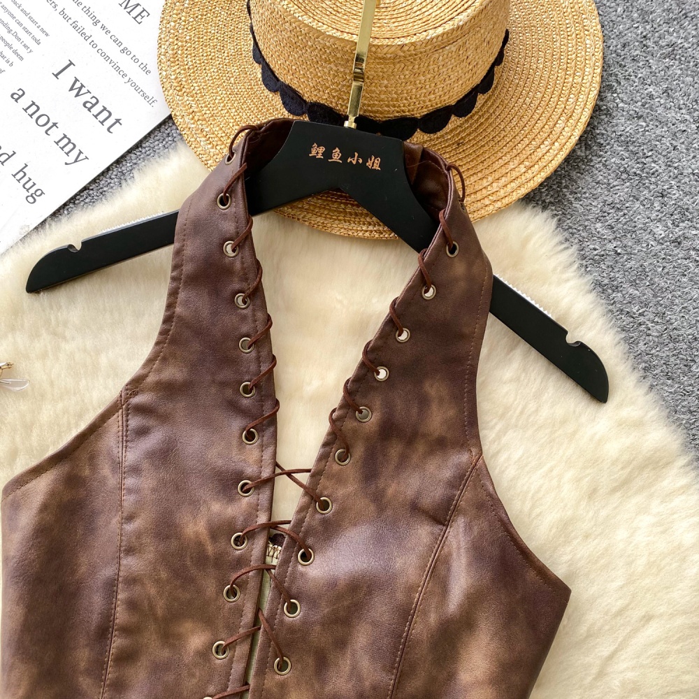 Autumn and winter spicegirl tops halter vest for women