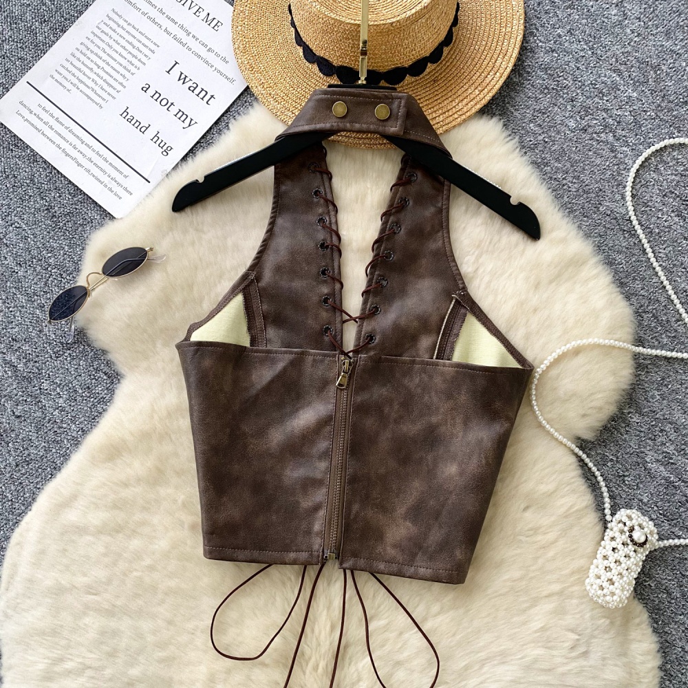 Autumn and winter spicegirl tops halter vest for women