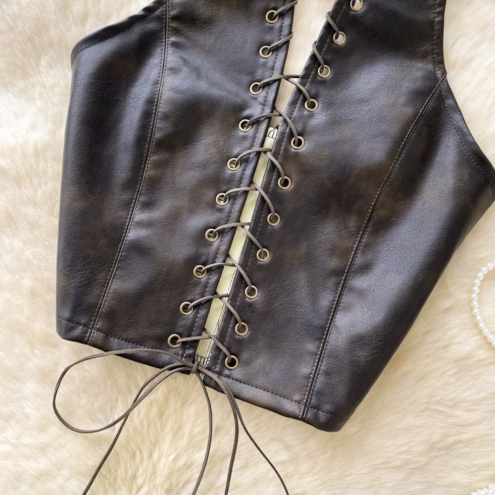Autumn and winter spicegirl tops halter vest for women