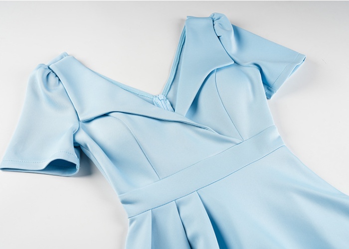 V-neck sexy short sleeve night show dress