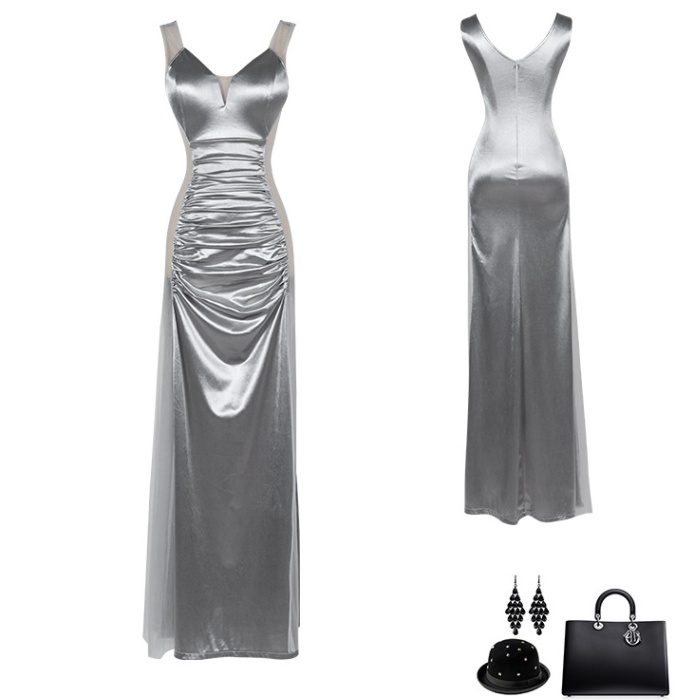 Package hip temperament evening dress sexy long dress