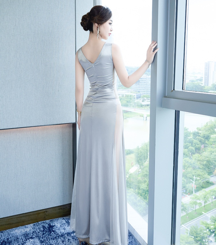 Package hip temperament evening dress sexy long dress