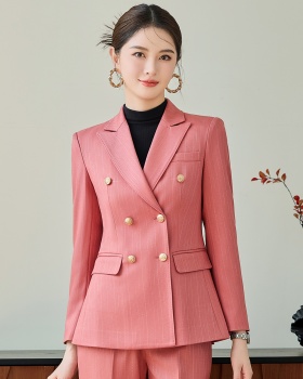 Autumn a buckle business suit slim coat for women