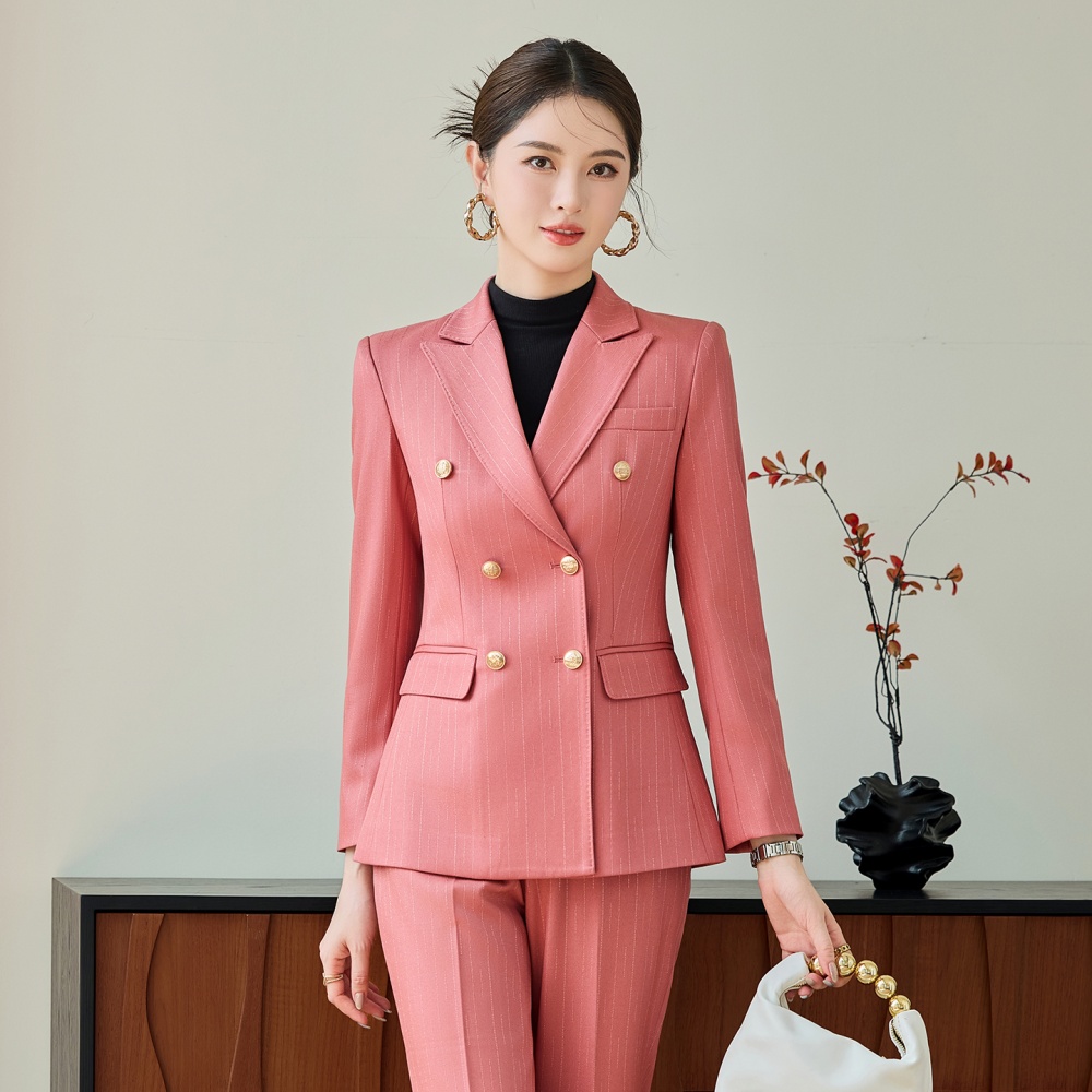 Autumn a buckle business suit slim coat for women