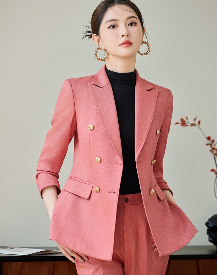 Autumn a buckle business suit slim coat for women