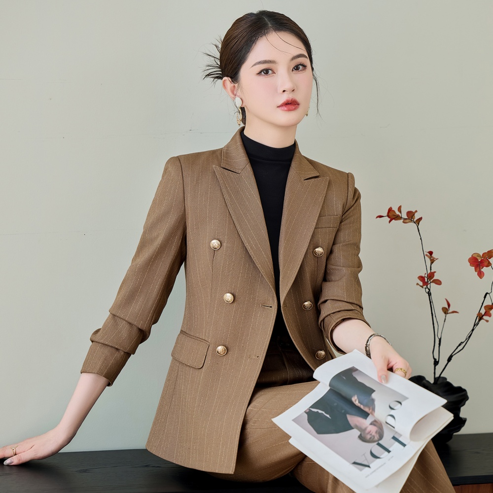 Autumn a buckle business suit slim coat for women