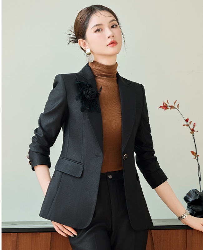 Slim host business suit profession coat for women