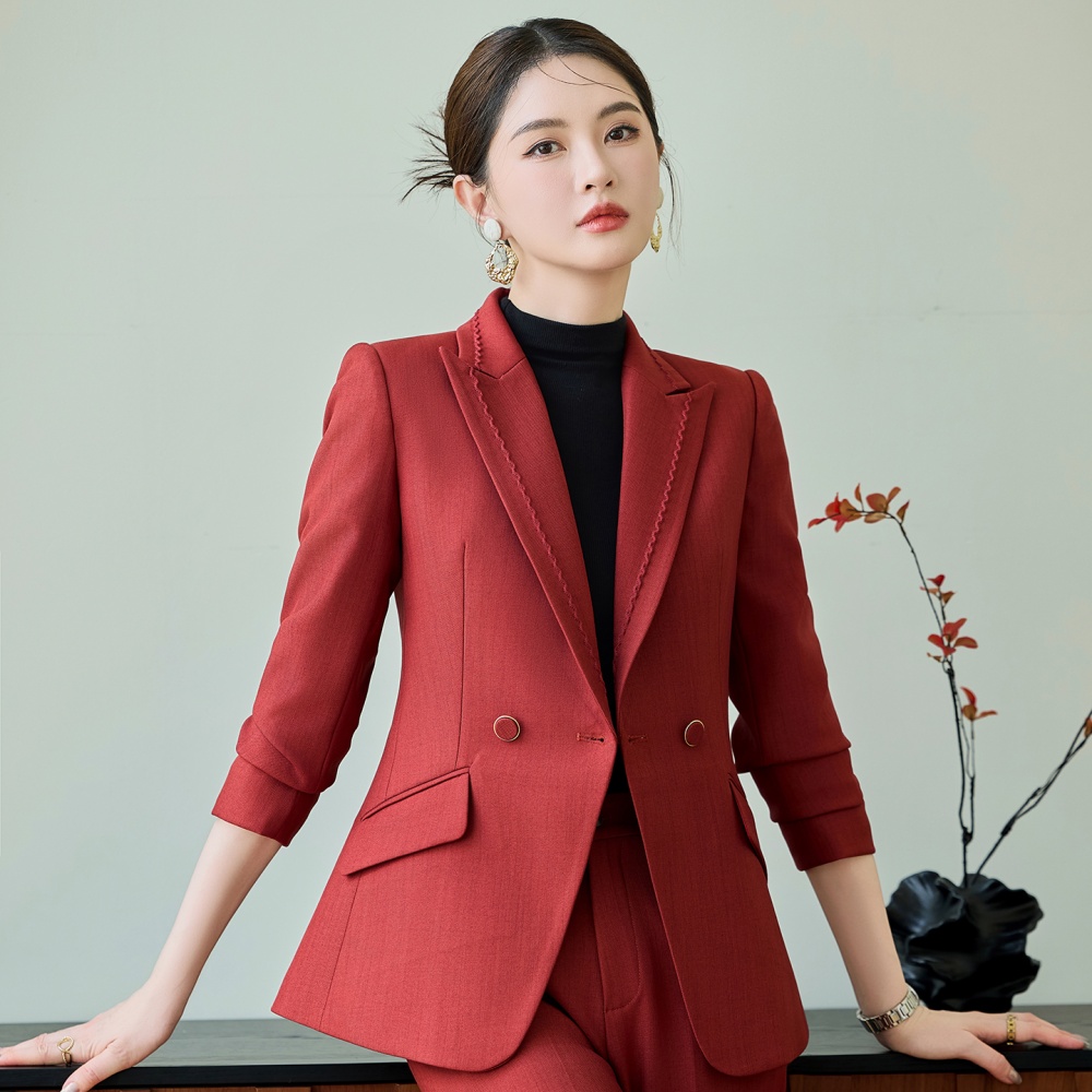 Wedding slim coat host business suit for women