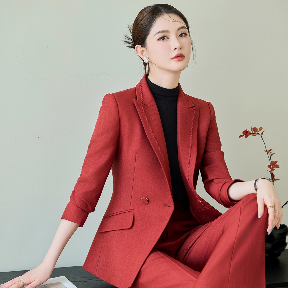 Wedding slim coat host business suit for women